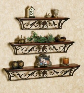 WA0051 Wrought Iron Wall Shelves