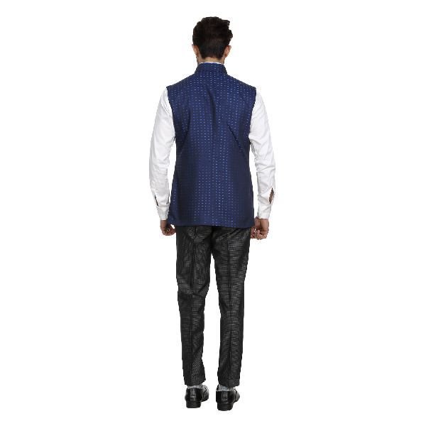 Mens Blue Waistcoat 02