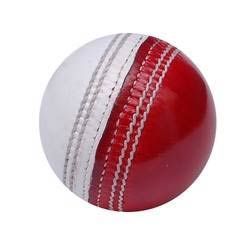 Red & White Cricket Ball