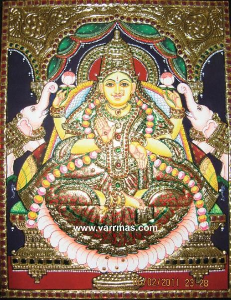 Gajalakshmi Tanjore Painting (10069)