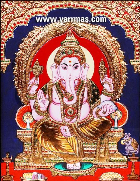 Ganesha Tanjore Painting (10266)
