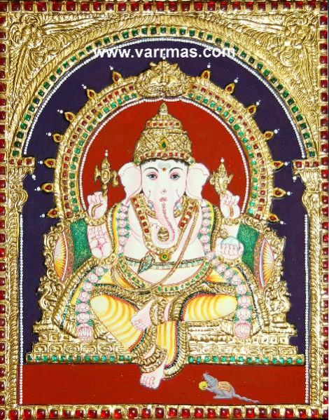 Ganesha Tanjore Painting (10267)