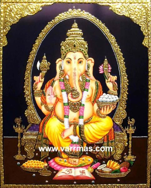 Ganesha Tanjore Painting (10269)