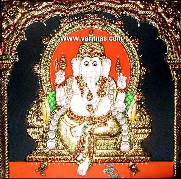 Ganesha Tanjore Painting (10272)