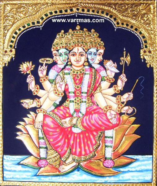 Gayathri Tanjore Painting (10319)