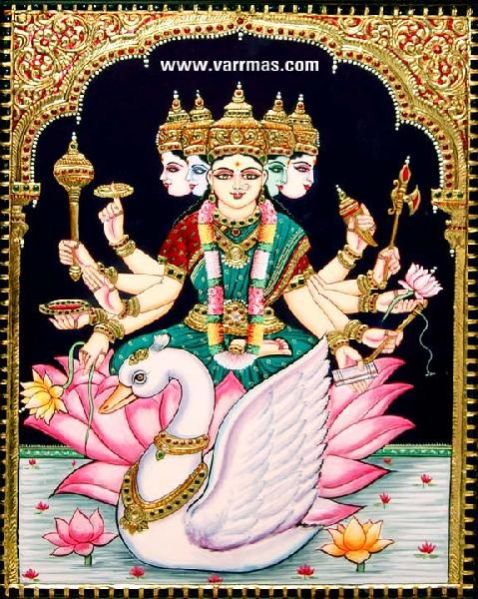 Gayathri Tanjore Painting (10321)