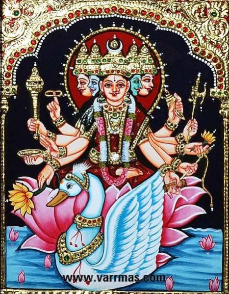 Gayathri Tanjore Painting (10856)