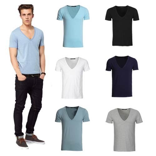 Mens V Neck T-Shirts 04