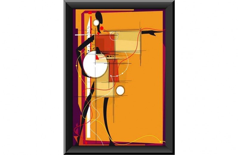 Abstract Lady PVC Wall Painting