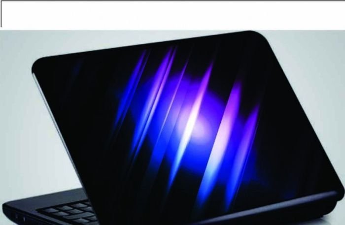 Abstract Purle Blue PVC Laptop Sticker