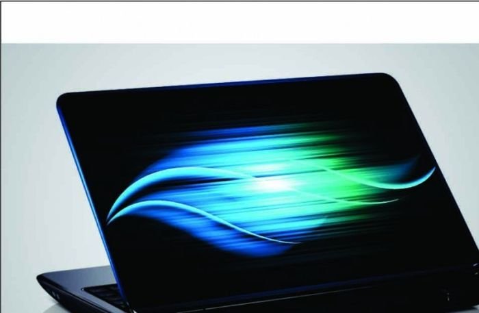 Abstract Sea Green PVC Laptop Sticker