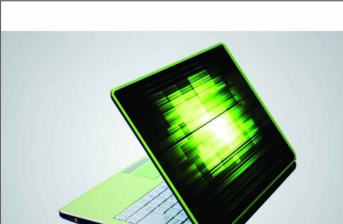 Abstract Square PVC Laptop Sticker