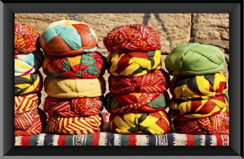 Colourful Headgear PVC Wall Painting