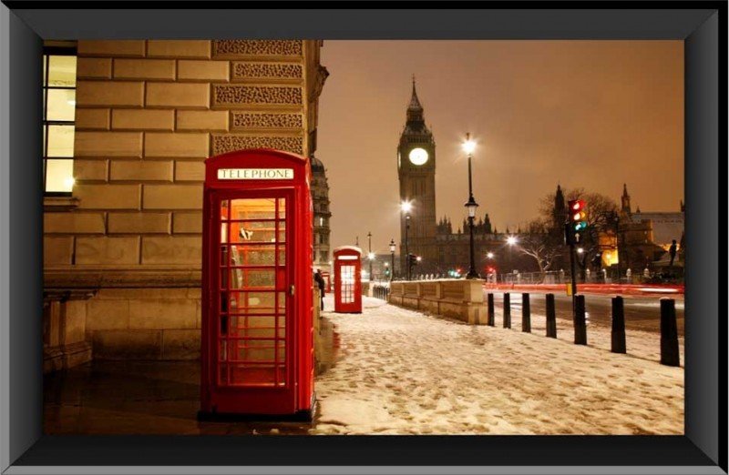 London Telephone Booth PVC Wall Painting