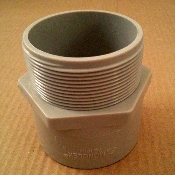 PVC Male Threaded Adapter (75mm)
