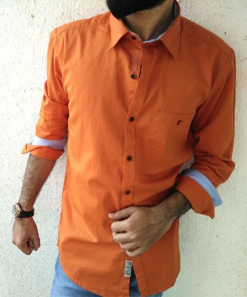 Mens Plain Semi Casual Shirt 01