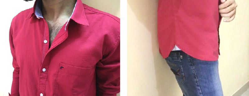 Mens Plain Semi Casual Shirt 03