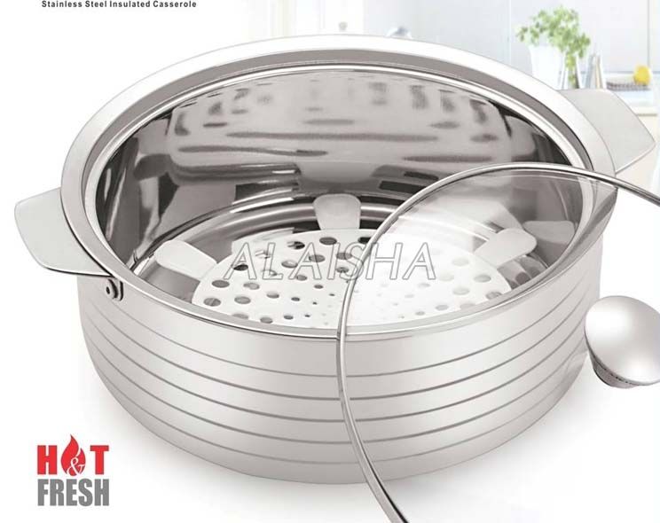 Crown Crystal Stainless Steel Insulated Casserole