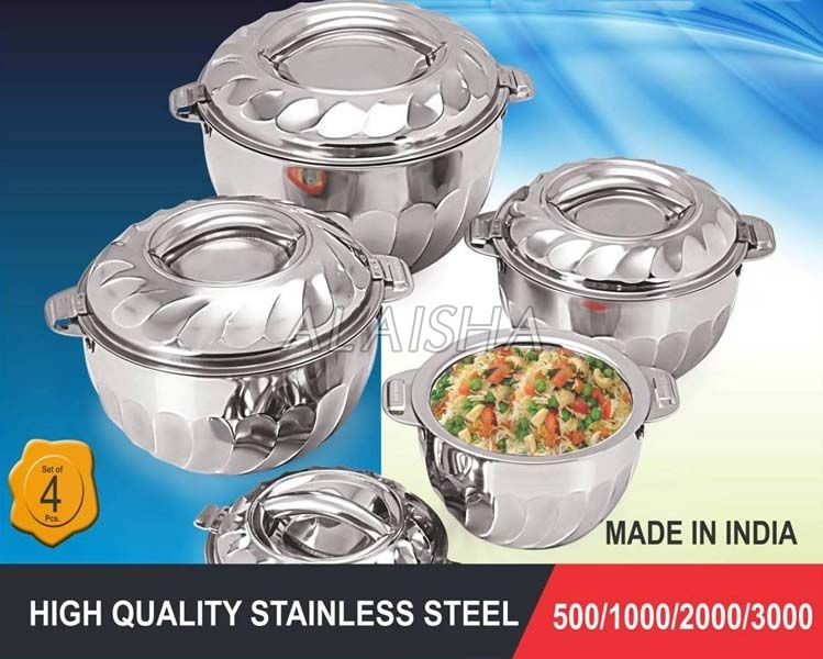 Oscar 4 Pcs Stainless Steel Insulated Casserole Set