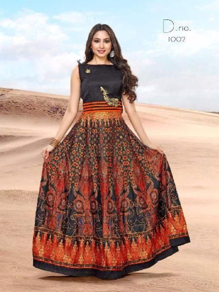 1002 Ladies Digital Printed Gown