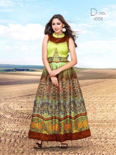 1003 Ladies Digital Printed Gown