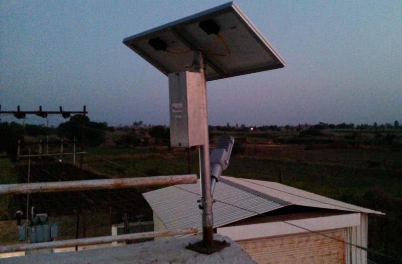 Installed 12W Led Street Light