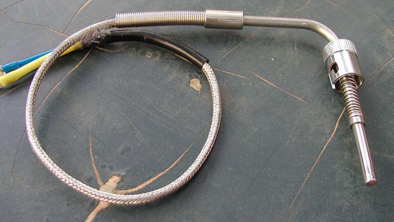 90` L-Bend Type Spring Loaded Thermocouple & RTD Sensor