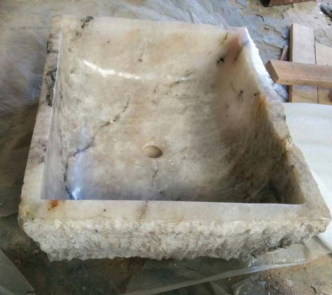 Smokey Quartz Square Sink