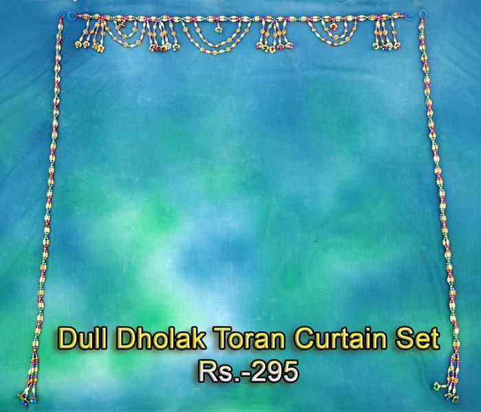 Dull Dholak Toran Curtain Set
