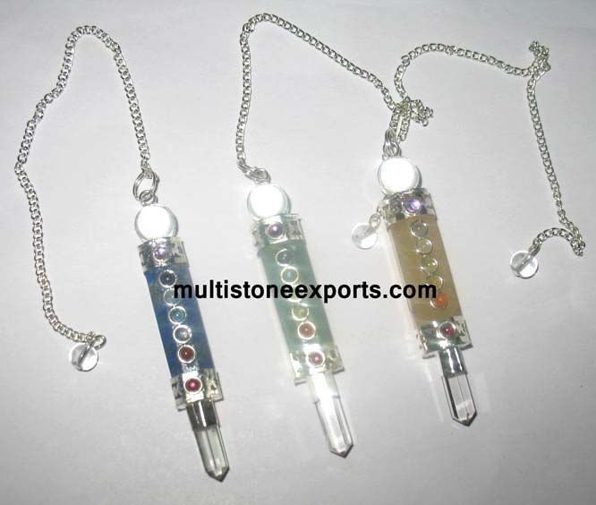 3 Pcs Seven chakra wand pendulums