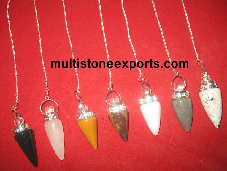 Mix Gemstone Ball & Cone Pendulums