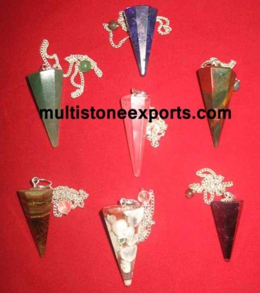 Mix Stone 6 Faceted Pendulums