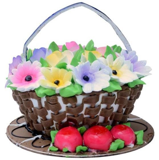 Flower Basket Birthday Cake