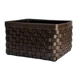 Household Leather Weaved Basket
