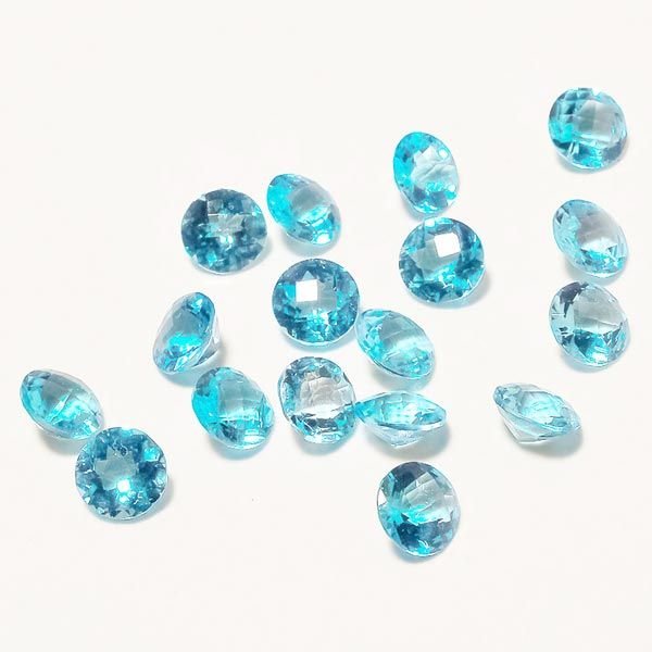 Blue Swiss Round Topaz Gemstones