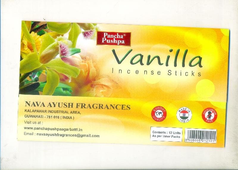 Pancha Pushpa Vanilla Incense Sticks 01