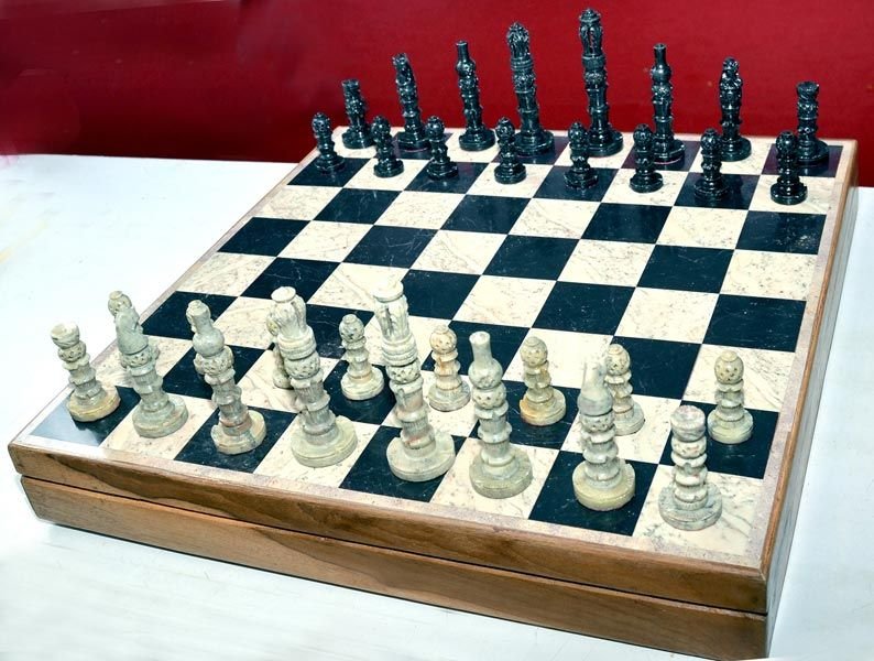 Marble Chess Board Box  (14'' LHB 14)