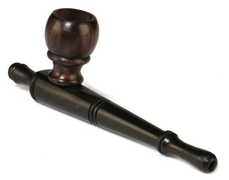 Wooden Black Charas Pipe 5'' LHWRC5''