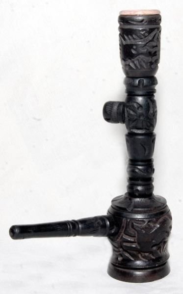 Wooden Hukka (Clay) 6'' LHWH6''