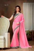 Pink Georgette Partywear Saree