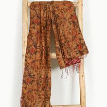 Vintage Kantha Scarf Silk Sari Stole