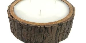 Wood Bark Candle