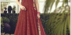 Maroon Designer Anarkali Suit