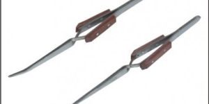 Wooden Handle Tweezers Set