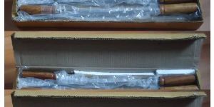 Stainless Steel Skewer Square with Wooden Handle