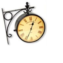 Station Hanging Iron Clock