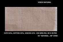 Viscose Blended Laminated Jute Fabric