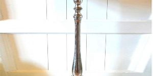 Silver Pillar Candle Stand