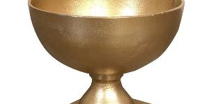 Square Base Gold Flower Bowl