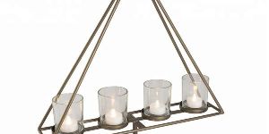 Tall Silver Angel Candle Holder